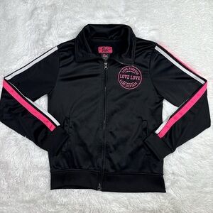 Black and Pink Love Love Women's Hoodie